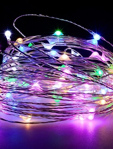  エレガントな ウェディング レセプション パーティー USB 5m ストリングライト 50 LEDs LED 防水ランプ ウェディング 新年