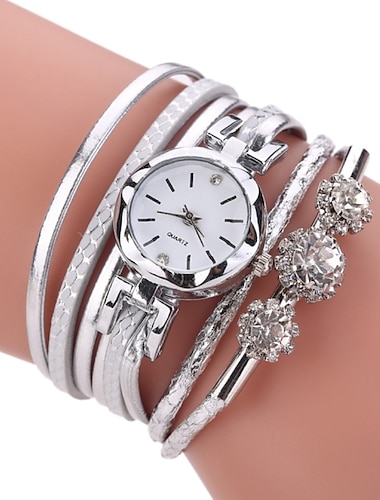  Reloj de Pulsera Relojes de cuarzo para Mujer Analógico Cuarzo Moda Elegante Lujo Casual Costoso Diamantes Sintéticos pulsera Aleación Cuero Sintético