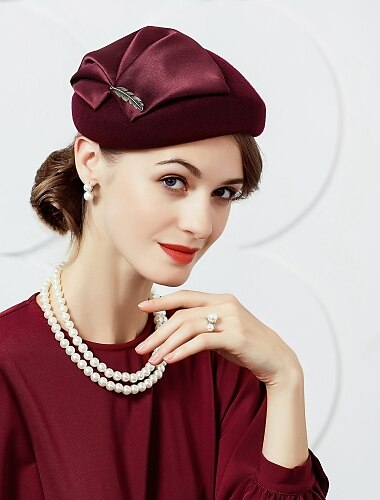  Lana / Seta Cappello Kentucky Derby / berretto con 1 Matrimonio / Festa / Serata / Corsa di cavalli Copricapo