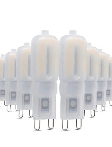  ywxlight® 10pcs g9 5w 400-500lm 22led luces led bi-pin 2835smd regulable blanco cálido blanco blanco led lámpara de lámpara de bombilla de maíz ac 220-240v