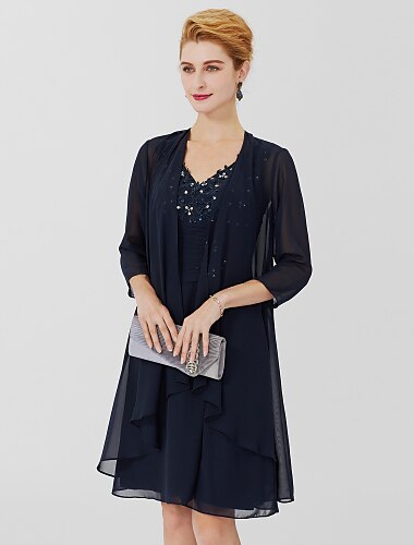  Wraps Shrug Femininos Wraps de Mãe Casacos  Jaquetas Elegantes Proteção Solar Manga 3/4 de Chiffon Wraps de Convidados de Casamento com Cor Pura Para Primavera  Outono Vestir para Impressionar