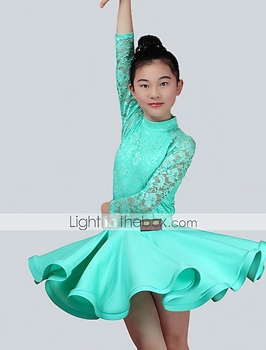  Παιδικά Ρούχα Χορού Φούστες Δαντέλα Επίδοση Μακρυμάνικο Φυσικό Νάιλον