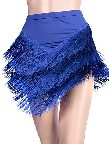  юбки для латиноамериканских танцев с бахромой и кисточками женские для выступлений без рукавов из заниженного спандекса