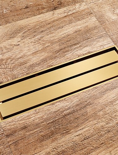  12 palcový obdélníkový koupelnový sprchový kout podlahový odtok zlaté sítka vana hotelový odtok