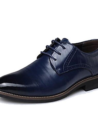  Voor heren Oxfords Derby-schoenen Jurk schoenen Zakelijk Klassiek Dagelijks Toimisto & ura Feesten & Uitgaan Leer Draag het bewijs Veters Zwart Geel Blauw Lente Herfst