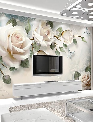  Cool wallpapers mural de la pared papel pintado de flores hermoso papel pintado etiqueta de la pared que cubre la impresión adhesivo requerido efecto 3d flor lienzo decoración del hogar