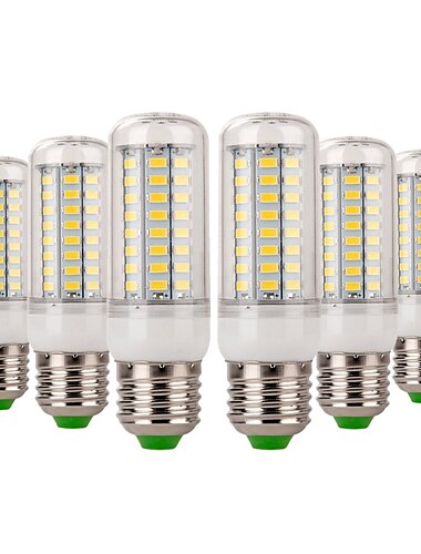  6stk 7 W LED-kornpærer 600-700 lm E14 E26 / E27 72 LED perler SMD 5730 Dekorativ Varm hvit Kjølig hvit 220-240 V / CE