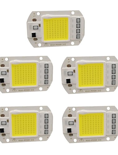  La mazorca diy de 5pcs 50w 220v llevó la gota del bulbo del microprocesador para la luz de inundación
