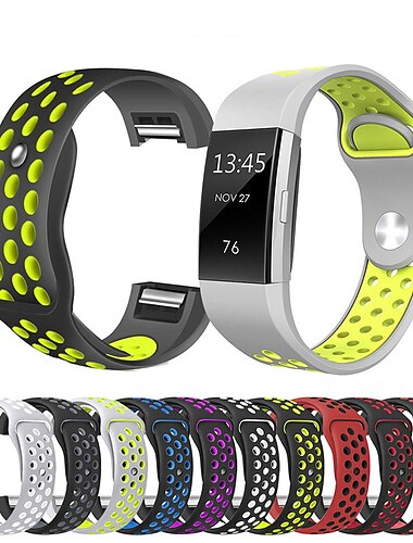  Pásek hodinek pro Fitbit Charge 2 Silikon Výměna, nahrazení Popruh Měkký povrch Nastavitelný Prodyšné Sportovní značka Náramek
