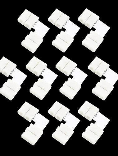  Zdm 10pcs 4-pins conector sin soldadura para 10mm 5050 accesorio de luz de tira no impermeable para rgb led strip ligh