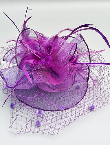  Pelle / A rete Cappello Kentucky Derby / fascinators / berretto con Piume / Fantasia floreale / Floreale 1 pc Matrimonio / Occasioni speciali / Corsa di cavalli Copricapo