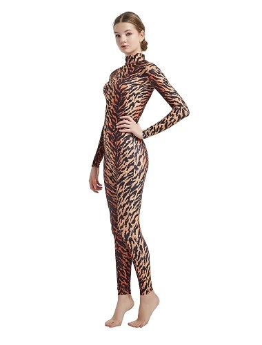  Costumes zentai à motifs Costume de cosplay Combinaison Style Artistique Dessin Animé Mince Animal Costume de Carnaval Combinaison Intégrale Femmes Sexe Déguisement Sexy Léopard Motif Fourrure