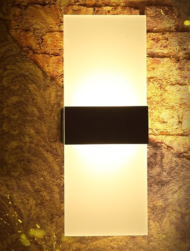  lightinthebox 1 luz 27 cm aplique LED diseño geométrico iluminación interior estilo moderno y simple hogar dormitorio lámpara de noche sala de estar cocina balcón pasillo pasillo espejo acrílico