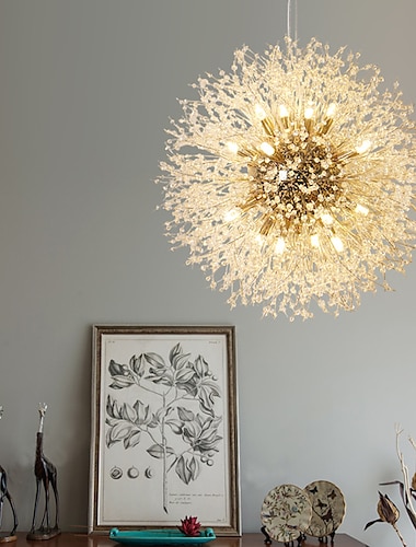  100 cm Modèle unique Lustre Métal Spoutnik Chrome Moderne 110-120V 220-240V