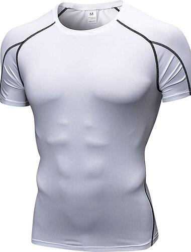  Arsuxeo Herren Funktionsshirt Laufshirt Sport Top Kurzarm T-Shirt Herbst Atmungsaktiv Schnelltrocknend Leichtgewichtig Schweißableitend Fitness Fitnesstraining Laufen Sportbekleidung Sportkleidung