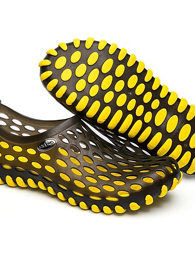  menns svarte og blå barbeint perforerte slip-on vannsko med gummisåle for komfortable strand- og vannaktiviteter