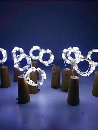  Buiten Zonne-energie String Licht 3 stuks LED Wijnfles Stopper Fee Lichten 1M 10Leds voor Feest Decoratie  DIY Nachtlampen