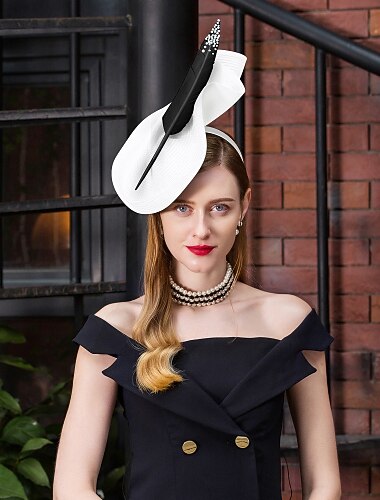  Elegant Helm Fascinators hoed Tovenaar Vriendelijke vrouw Kostuum Dames Derby Bruiloft Ascot Volwassenen Hoed Lente zomer