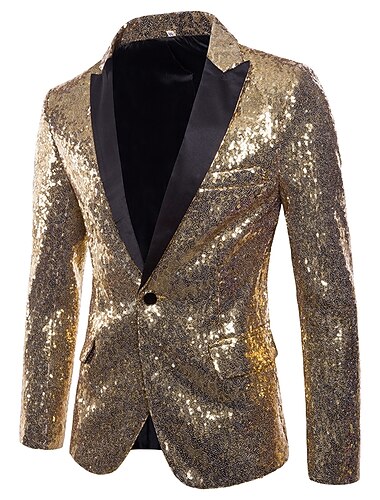  男性用 ブレザージャケット ブレザー Ｖネック ファッション パーティー レトロ風 ソリッド ブラック ルビーレッド ブルー レギュラー