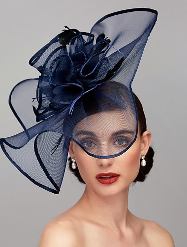  Kentucky Derby-hatt fascinators Hodeplagg Fjær Sengetøy / Rayon Bryllup Hesteløp St. Patricks Day Damenes dag Melbourne Cup Årgang Elegant og luksuriøst Med Fjær Blomster Hodeplagg Hodeplagg