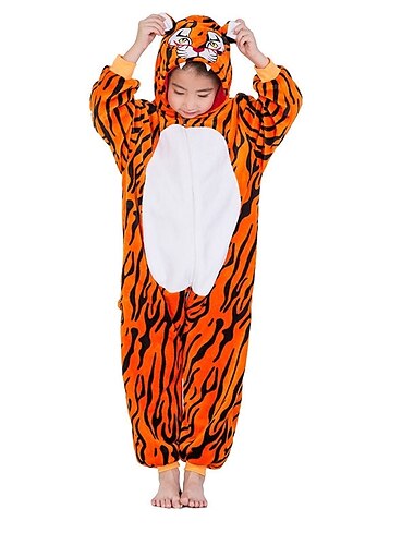  Kinder Streifen Nachtwäsche Tarnfarben Onesie-Kostüm Faschingskostüme Tiger Pyjamas-Einteiler Kigurumi-Pyjamas Lustiges Kostüm Für Jungen und Mädchen Weihnachten Karneval Kindertag Karikatur