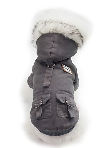  Hund Mäntel Kapuzensweatshirt Jacke Welpenkleidung Minimalistisch warm halten Winter Warm Outdoor Hundebekleidung