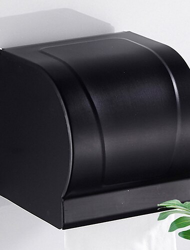  держатель для туалетной бумаги современный алюминиевый настенный держатель рулона туалетной бумаги матовый черный 1 шт.