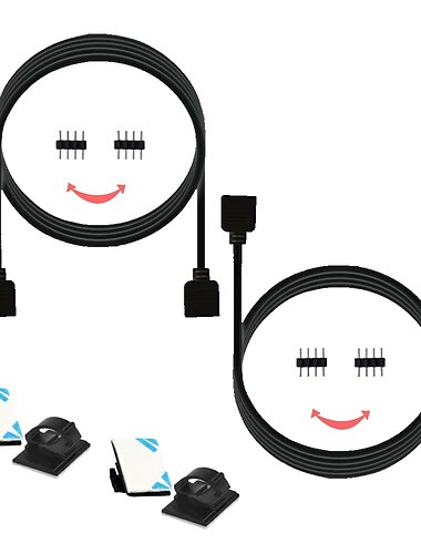  Zdm® 2 piezas 100 cm smd 5050 / smd 2835/3528 smd accesorio de luz de tira / línea de extensión de tira de cable eléctrico cable eléctrico&amp; luz de tira de metal para rgb led