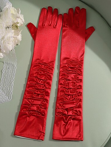  1950er 1920er Cocktailkleid Handschuhe Lange Handschuhe Der große Gatsby Einfarbig Patchwork Damen Weihnachten Halloween Neujahr Party Abschlussball Junggesellinnenabschiedsparty Teenager Erwachsene