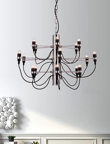  18 lampen 65 cm creatieve kaarsstijl kroonluchter metaal kaarsstijl gegalvaniseerd artistiek chic en modern 110-120v 220-240v