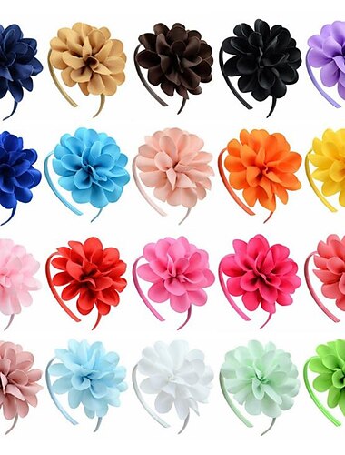  bandeaux doux style fleur coton tissu fascinators kentucky derby chapeau casque avec couleur pure 1 pc course de chevaux dames jour melbourne tasse casque