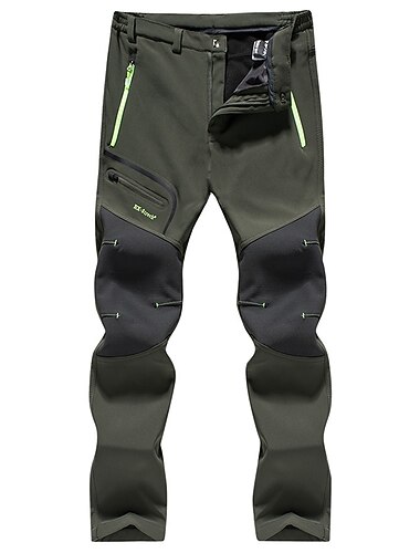  Homens Calças de Trilha Calças forradas de lã Casaco de inverno Calças Softshell Inverno Outono Ao ar livre Térmico / Quente Forro de Velocino A Prova de Vento Á Prova-de-Chuva Calças Cintura elástica