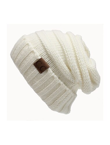  Damen Hut Mütze / Slouchy Tragbar Windundurchlässig Modisch Outdoor Strasse Alltagskleidung Reine Farbe Strick Einfarbig