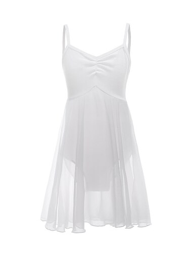  Barndanskläder Balett Klänning Kombination Flickor Träning Ärmlös Hög Bomullsblandning