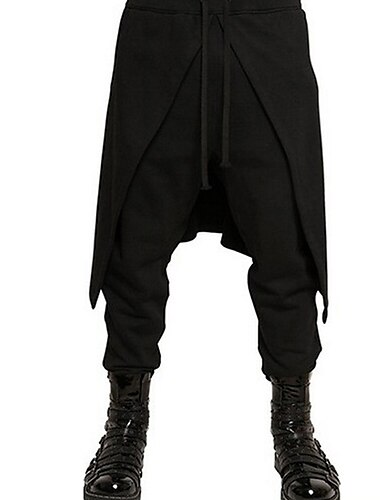  Punk & Gothique Renaissance Rome antique Pantalon Bal Masqué Chevalier Couleur Unie Homme Halloween Mascarade Adulte Pantalon