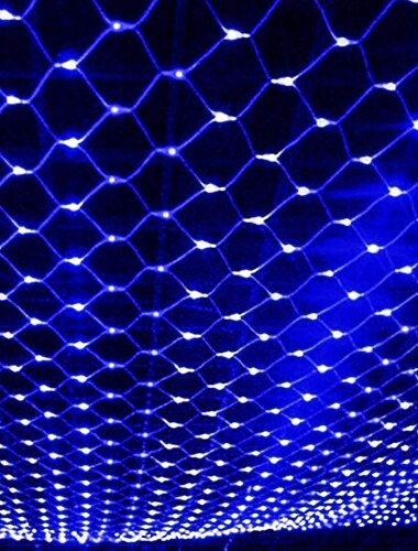  ledet nettstrenglys 3m x 2m 200 leds nettlys gardinlys fiskegarn lys hvit varm hvit blå flerfarget juletre hjem dekor fest lilla blå varm hvit flerfarget hvit