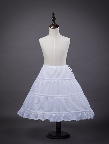  Années 1950 Jupe à cerceaux Tutu Sous jupe Déguisements et accessoires Couleur Unie Princesse Fille Performance Soirée Enterrement de Vie de Jeune Fille Enfant Jupon