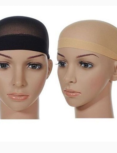  paruka čepice pro ženy směs poly / bavlna paruka čepice vysoká průhlednost jednoduchá přírodní černá #1b jahodová blond / světlá blond 2/24 ks