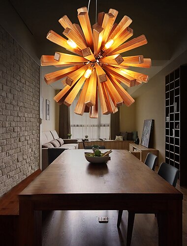  10-Light 12 cm Plafond Lichten & hangers Hout / bamboe Hout / bamboe Landelijk 110-120V 220-240V