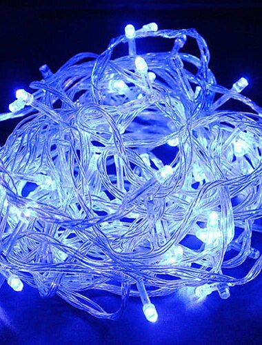  elegante Hochzeitsempfangsparty, 10 m, 100 LEDs, funkelnde Lichterkette mit klarem Kabel, Weihnachtsbeleuchtung zum Anschließen für drinnen/draußen, 220 V für Weihnachten, Hochzeiten, Partys,