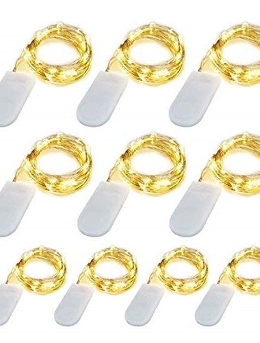  10 συσκευασίες led νεράιδα φωτάκια 1m 10leds ασημί σύρμα φωτιστικό για διακόσμηση γαμήλιου υπνοδωματίου δώρο γιορτής