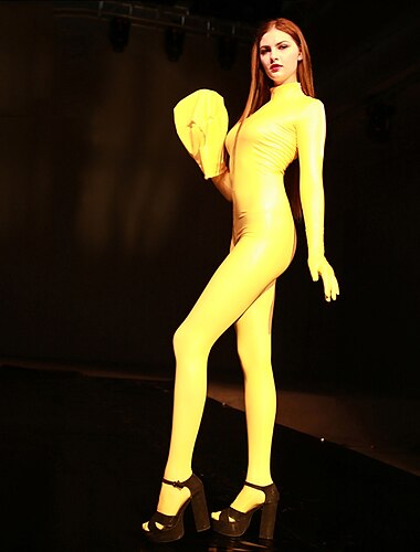  Glänzende Zentai-Anzüge Cosplay Kostüm Catsuit Motorradmädchen Karnevalskostüm Ganzkörperanzug Damen Cosplay Sexy Kostüm Halloween Einfarbig Latex Kostüm für Halloween Maskerade Erwachsene