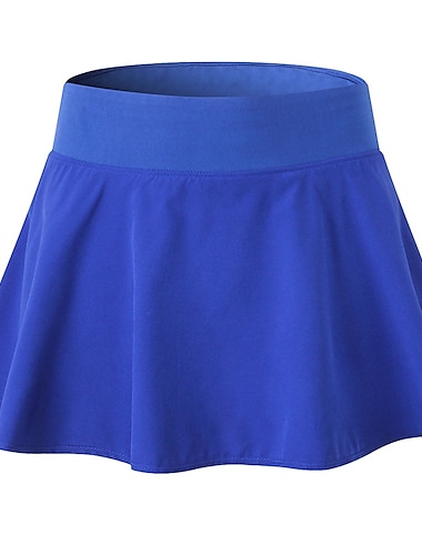  Damen Laufrock Tennisröcke Golf-Röcke 2 in 1 Futter Sonnenschutz Atmungsaktiv Fitness Fitnesstraining Aufführung Unterteile Einfarbig Schwarz Weiß Rosa Spandex Herbst Sport Sportkleidung Dehnbar