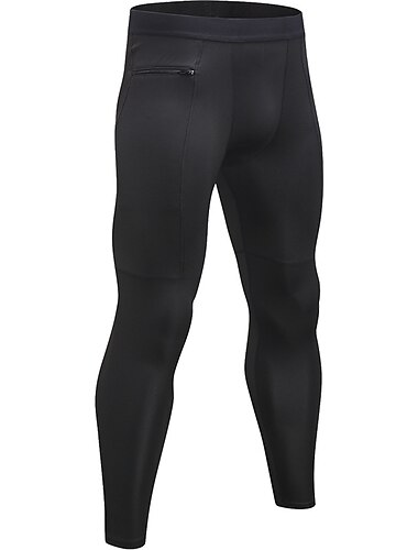 YUERLIAN Herren Tights Leggings Grundschicht mit handytasche Hoher Taillenbund Grundschicht Sommer warm Atmungsaktiv Feuchtigkeitsableitung Power Flex Fitness Fitnesstraining Laufen Schlank