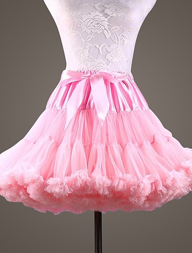  Klassische Lolita 1950er Urlaubskleid Kleid Reifrock Krinoline Tutu Balletttänzer Einfarbig Prinzessin Damen Mädchen Königstag Leistung Hochzeit Party Erwachsene Unterrock