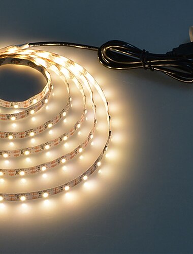  2m 6.6ft USB Flexible LED Light Strips 120 LEDs 2835 SMD Warm White Cold White Self-adhesive TV Background 5V