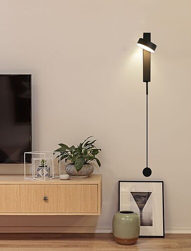  28 cm-es forgatható fekete fali llight led falikar egyszerű stílusú hálószobába/folyosóra északi stílusú 110-120v 220-240v