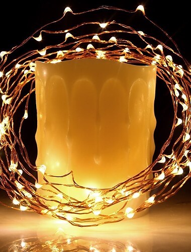  Φώτα χορδής 10μ 100 leds 1τεμ ζεστό λευκό κρύο λευκό πολύχρωμο αδιάβροχο πάρτι διακοσμητικό usb powered