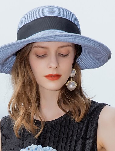  Polyesteri Strohoeden met Gevlochten bandje 1 stuk Casual / Melbourne Cup Helm