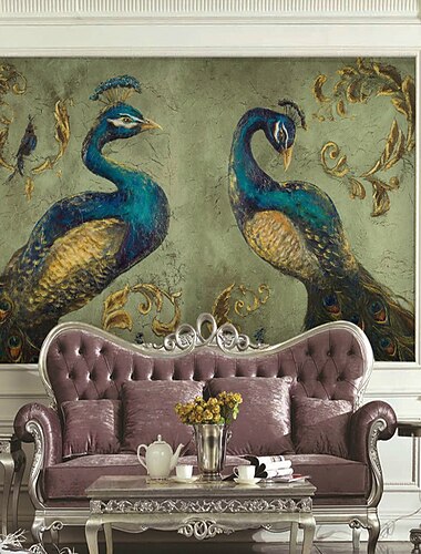  cool wallpapers muurschildering mooi behang muursticker bekleding print lijm vereist pauw vogel dier canvas woondecoratie